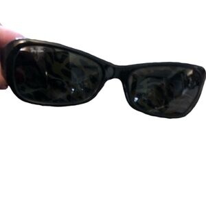 Rayban black with black lens sunglasses with case